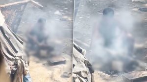 social-viral-Viral Video Shows Man Allegedly Roasting Dog Over Fire in Agra, Probe Launched
