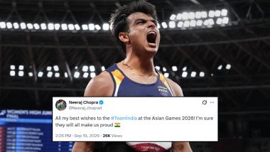 Neeraj Chopra Extends Heartfelt Wishes to Team India For Asian Games 2026