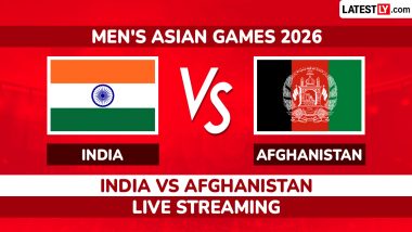 India vs Afghanistan Live Streaming and Free Telecast of Men's Asian Games 2026 Cricket in India