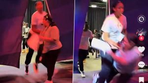 A'ja Wilson Tunnel Collision: Las Vegas Aces Star Accidentally Knocks Down WNBA Staffer in Viral Video.