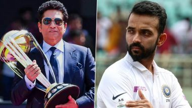 Sachin Tendulkar and Ajinkya Rahane Receive Wankhede Stadium Lounge Honours