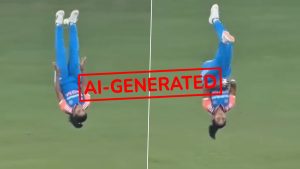 social-viral-Fact Check: Viral Video of Indian Women’s Cricketer Taking a 'Somersault Catch' Is AI-Generated
