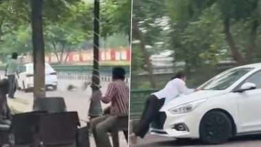 Lucknow Viral Video: Woman Carried On Car Bonnet After Dispute With Lover Near Janeshwar Mishra Park