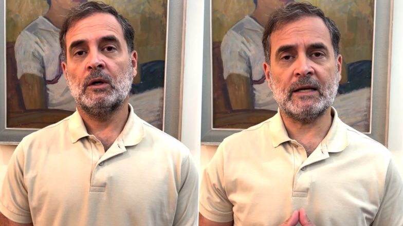 Rahul Gandhi Tells PM Modi To &lsquo;Have Spine, Don&rsquo;t Lie Down in Front of Donald Trump&rsquo;; Demands UPI Tax Rollback (Video)