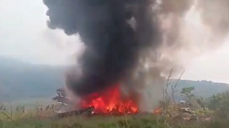 Congo Plane Crash Video: 2 Senior Military Generals Among 14 Killed in Kwango Province