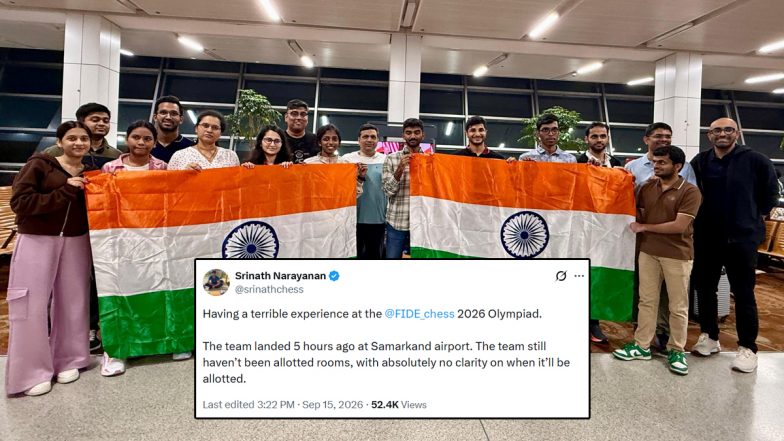 Indian Chess Teams Face Hotel Delay Ahead of 46th FIDE Chess Olympiad 2026 in Samarkand