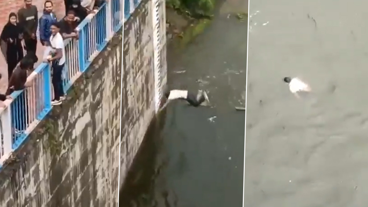 Jhansi Viral Video: Man Jumps From 30-ft Dam Wall for Instagram Reel, Breaks Both Legs