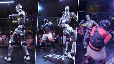 Human vs Robot MMA Fight: Frankie LaPenna Knocked Down by Rekbot