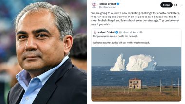 Mohsin Naqvi Trolled by Iceland Cricket With &lsquo;Iceberg&rsquo; Challenge Amid PCB Turmoil