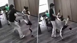 technology-Unitree Humanoid Robot Kicks Developer During Testing Session in China (Watch Viral Video)