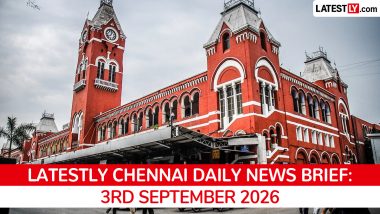Chennai Latest News Today on September 3rd, 2026: Monsoon Prep, CM Announcements & Crime Busts