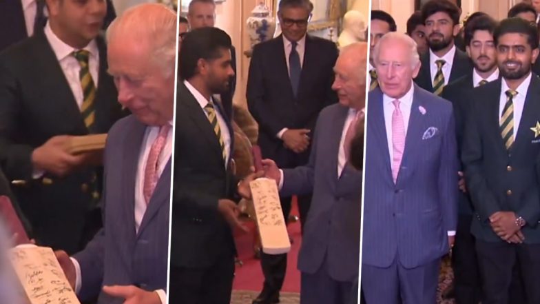 Babar Azam Gifts Bat Signed By Pakistan Cricket Team to King Charles During Clarence House Visit