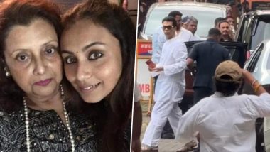 Krishna Mukerji Funeral: Karan Johar, Anil Kapoor and Ayan Mukerji Pay Their Last Respects to Rani Mukerji&rsquo;s Mother in Mumbai