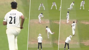 Auqib Nabi Dismisses India Teammate Kuldeep Yadav to Claim Maiden County Championship Wicket