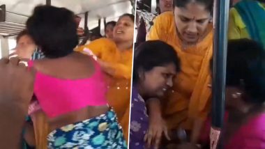 Hyderabad Viral Video: Women Passengers Pull Hair, Fight Over Seats on Andhra Pradesh Bus