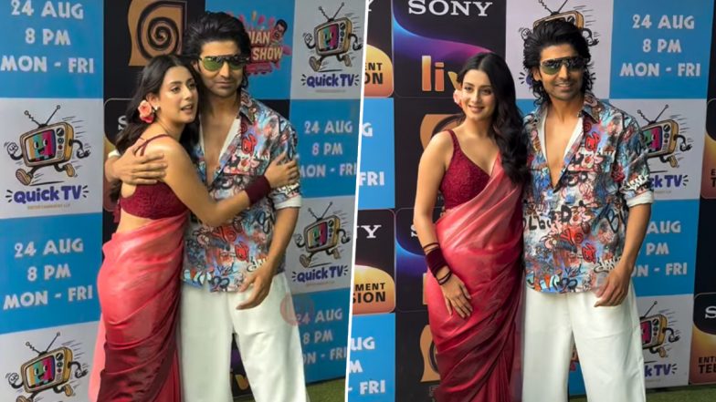 Isha Malviya Viral Video: Actress Spotted With Gurmeet Choudhary on &lsquo;Indian Game Show&rsquo; Set Ahead of &lsquo;Tum Mere Ho&rsquo; Release