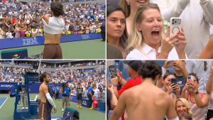 sports-Carlos Alcaraz Shirtless Moment: Fans Film Spaniard's Post-Match Routine at US Open 2026