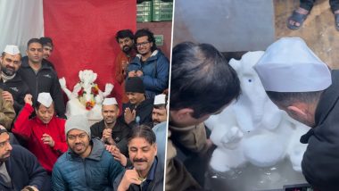 Ganesh Chaturthi in Antarctica: Scientists Craft Snow Ganesha Idol, Celebrate With Pooja and Visarjan