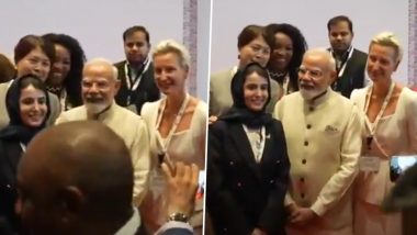 &lsquo;Can We Have a Picture?&rsquo; PM Modi Joins Young Delegates for Group Photo at BRICS Summit (Video)