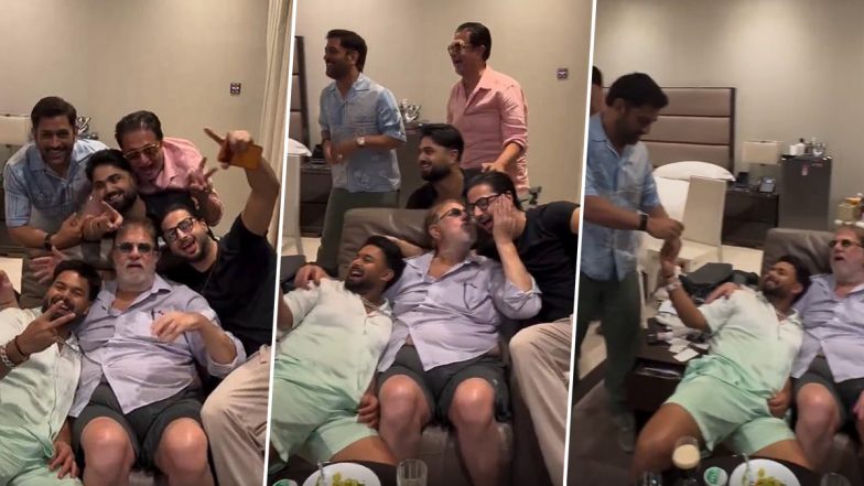 'Hookah Peeke Aata Hun': MS Dhoni & Rishabh Pant’s Undated Alleged Leaked Video from Party Goes Viral
