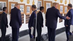 Donald Trump Shows Joe Biden’s Autopen Display to Xi Jinping at White House, Chinese President Breaks Into Laughter (Video).