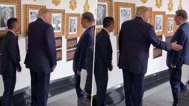 Donald Trump Shows Joe Biden&rsquo;s Autopen Display to Xi Jinping at White House, Chinese President Breaks Into Laughter (Video)