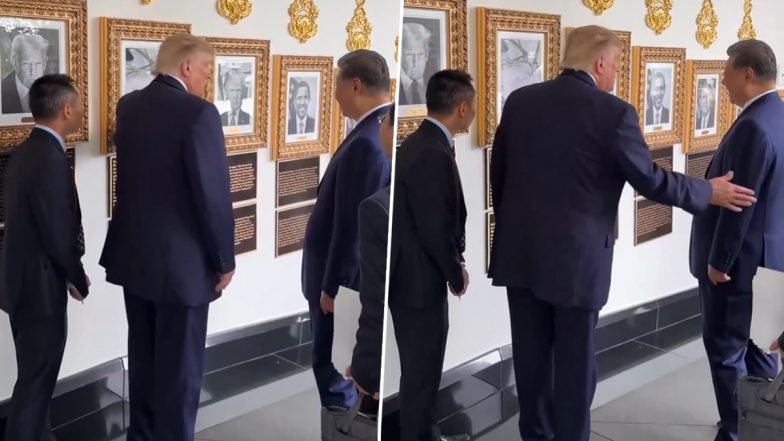 Donald Trump Shows Joe Biden&rsquo;s Autopen Display to Xi Jinping at White House, Chinese President Breaks Into Laughter (Video)