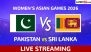 Pakistan vs Sri Lanka, Live Streaming and Free Telecast of Women’s Asian Games 2026 Cricket Semifinal in India