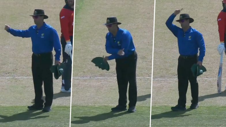 Rare in Cricket! Umpire Signals No-Ball, Dead Ball, and Free Hit After Bowler&rsquo;s Wayward Delivery
