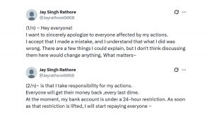Jay Singh Rathore Crowdfunding Row: X User Accused of Raising Over INR 1.5 Lakh Using Fake Hospital Papers; Issues Apology