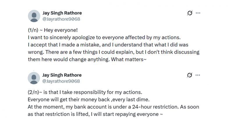 Jay Singh Rathore Crowdfunding Row: X User Accused of Raising Over INR 1.5 Lakh Using Fake Hospital Papers; Issues Apology