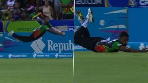 sports-Navin Bidaisee's Pulls Off Superman-Esque Catch To Dismiss Quinton de Kock in CPL 2026