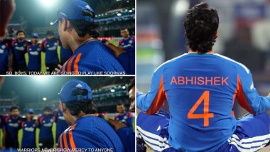 Abhishek Sharma's Pre-Match Rousing Pep Talk in Punjabi Goes Viral After Opener Hits Fastest T20I Century For India