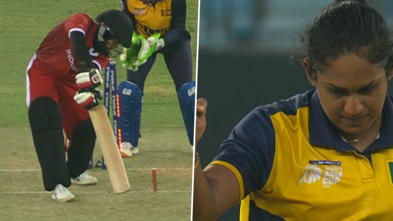 Chamari Athapaththu Hat-Trick Video: Sri Lankan Captain Takes Record-Breaking 7 For 5 Against Indonesia in Women's Asia Cup 2026
