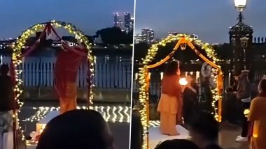 Ganga Aarti in London Videos: Thousands Gather on Thames for First-Ever Ceremony in UK
