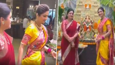Ganesha Chaturthi 2026: Shilpa Shetty Bids Adieu to Bappa With Family