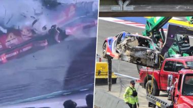 California Porsche Crash Video: Race Car Flies off Laguna Seca Track; Driver Manuel Gil Del Real Survives