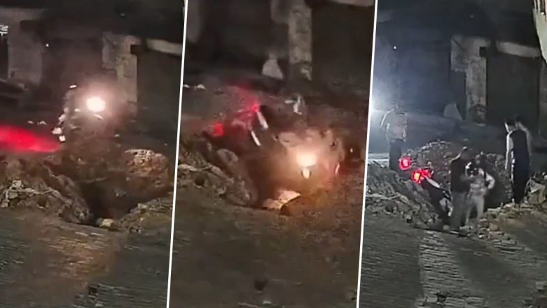 Kanpur: Delivery Boy Falls Into Open Pit in UP, Rescued by Bystanders (Video)