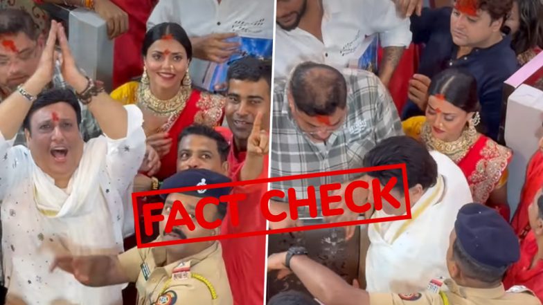 Fact Check: Was Govinda&rsquo;s Rumoured Girlfriend Komal Rani Swarnkar Spotted With Sindoor During Lalbaugcha Raja Visit?