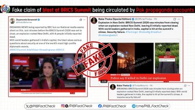 Did Delhi Explosion Kill 8 Before BRICS Summit Concluded? PIB Fact Check Debunks Claim