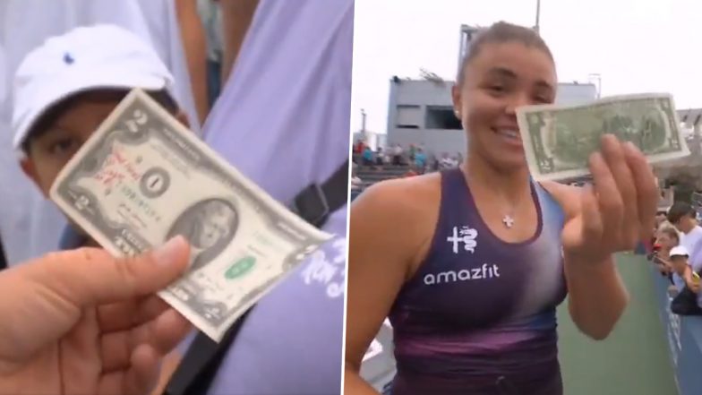 Fan Hands Jasmine Paolini USD 2 Dollar 'Good Luck' Note at US Open 2026, Video Goes Viral