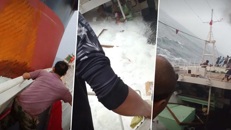 Dramatic Video Captures Panama-Flagged Bulk Carrier Crashing Into Chinese Fishing Vessel