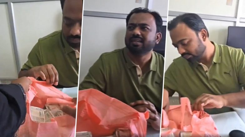 Bengaluru GST Officer Caught Taking INR 8 Lakh Bribe During Lokayukta Trap (Video)