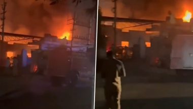 Jaipur Mercedes Workshop Fire Destroys 8 Luxury Cars, Blaze Visible From 5 Km Away (Video)