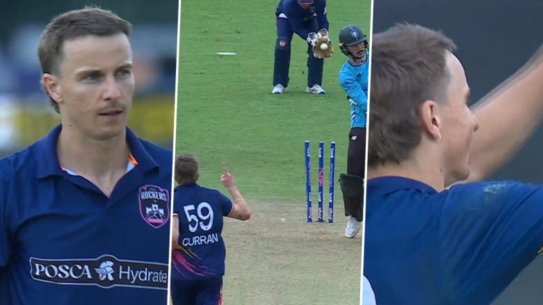 Tom Curran Hat-Trick Video: Edinburgh Castle Rockers Pacer Becomes First Bowler to Take 3 Wickets in 3 Balls in ETPL