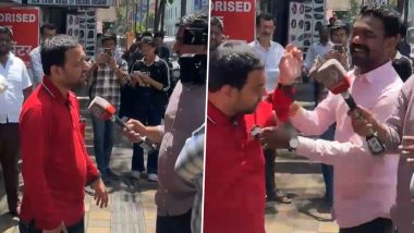 Vidyanand Bapat Assault Video: Activist Attacked During TV Interview Over Pune Ganeshotsav 2026 DJ Ban