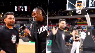 Rinku Singh Attends Basketball Game in London, His &lsquo;Sixes Only&rsquo; Reply Goes Viral