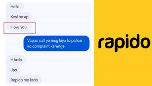 Rapido Rider Sends ‘I Love You’ to Noida Woman, Dares Her to File Complaint After She Objects.