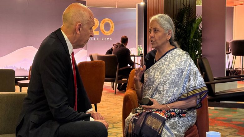 World News | Nirmala Sitharaman Meets UK Chancellor John Healey on G20 Finance Ministers' Meet Sidelines