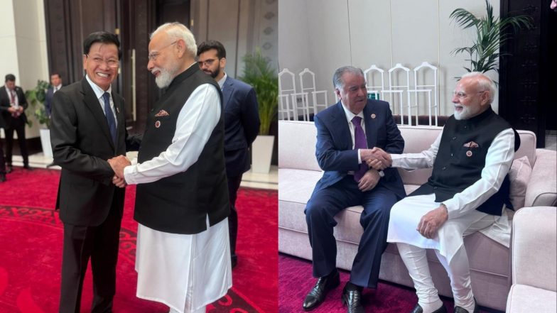 World News | PM Modi Meets Presidents of Tajikistan, Lao PDR on Sidelines of SCO Summit in Bishkek